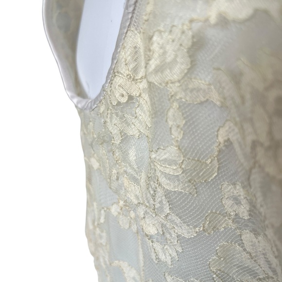 Vintage Vanity Fair Nylon Double Layer Baby Blue Lace Night Gown SIZE 36 Tricot - Picture 9 of 12